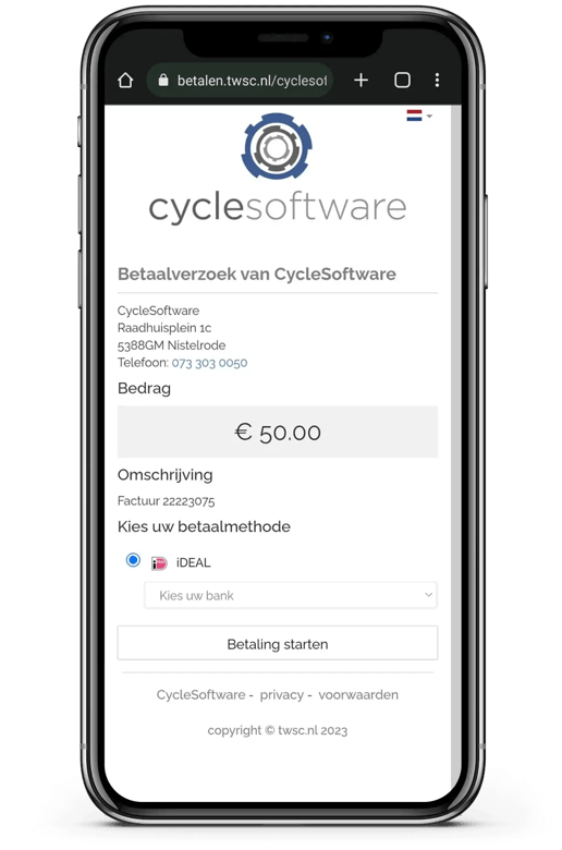 Betaalverzoek Cyclesoft - Pay