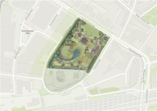 Schuttersveld met wandelstructuren v2