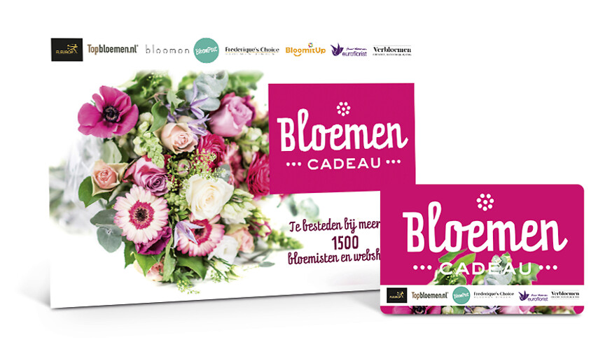 bloemen kadeau kaart