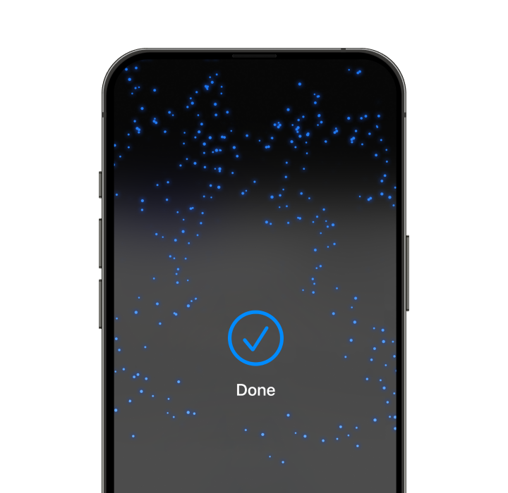 Het scherm dat je ziet als je betaling is voldaan via de Pay.POS app.